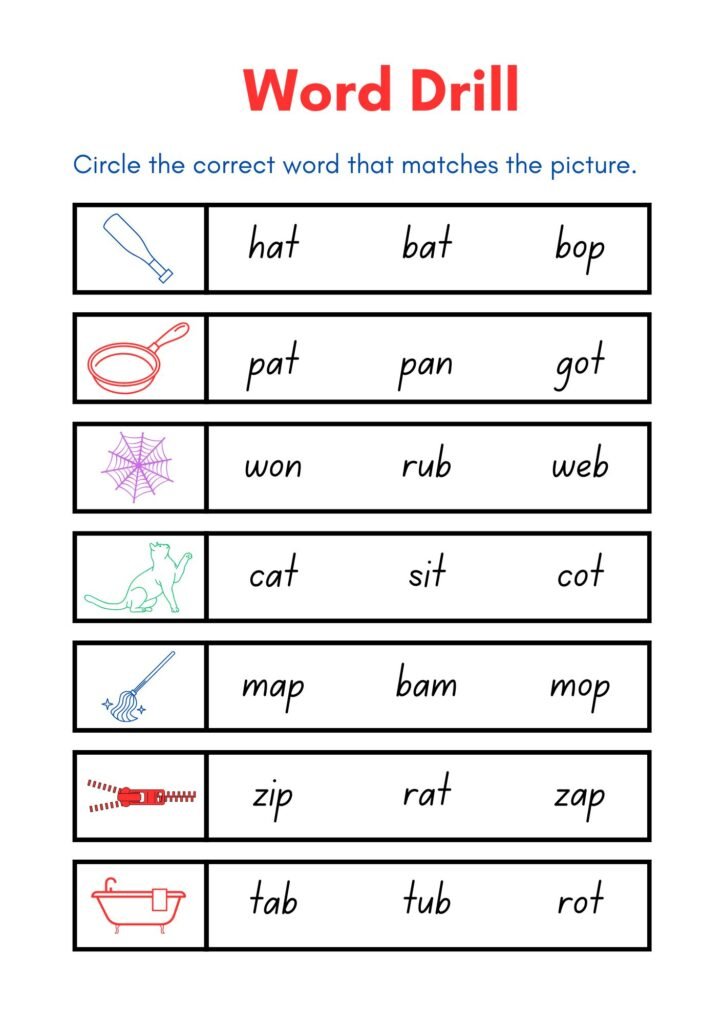 english worksheet for nursery