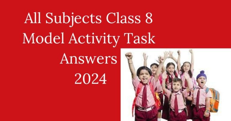 All Subjects Class 8 Model Activity Task Answers 2024