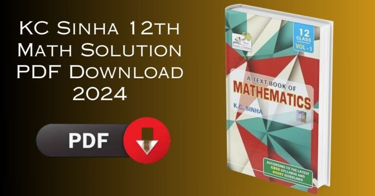 KC Sinha 12th Math Solution PDF Download 2024